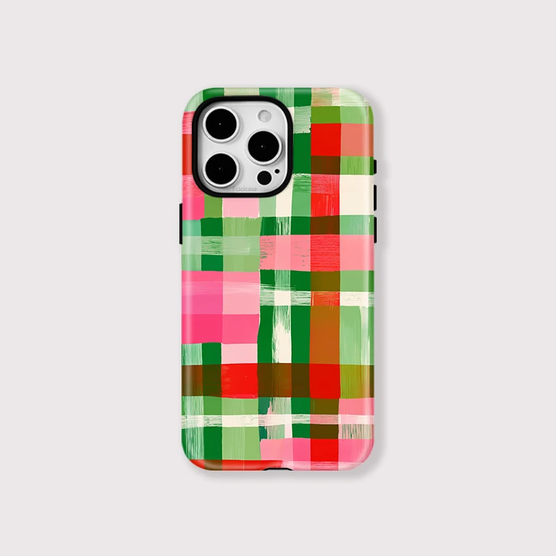Colorful Grid Double-Layer Magnetic Case iPhone 16 Pro Max - View 1