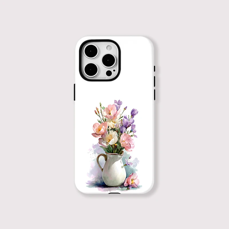 Luxury Flower Print Case iPhone 16 Plus - View 1