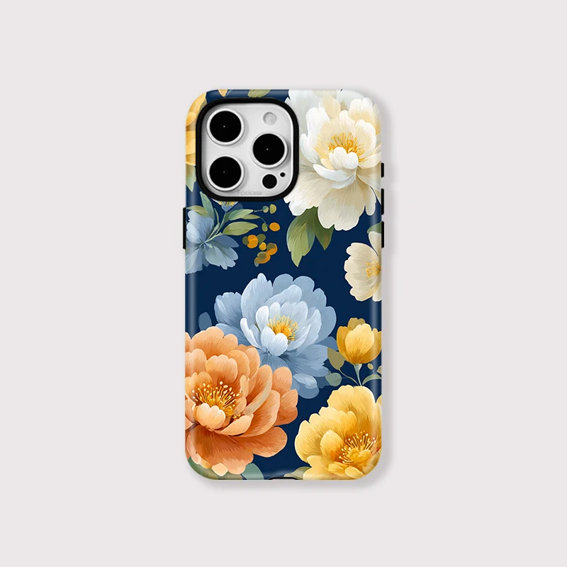 Matte Double-Layer Flower Case iPhone 15 Pro Max - View 1