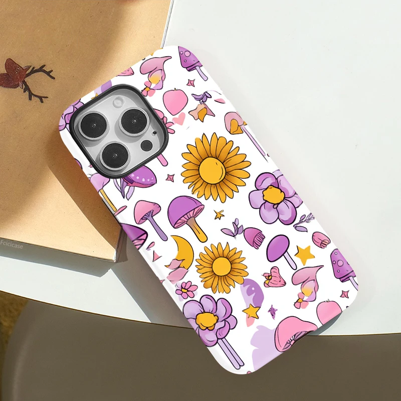 Mushroom Flower Shockproof Cover iPhone 16 Pro Max - View 3