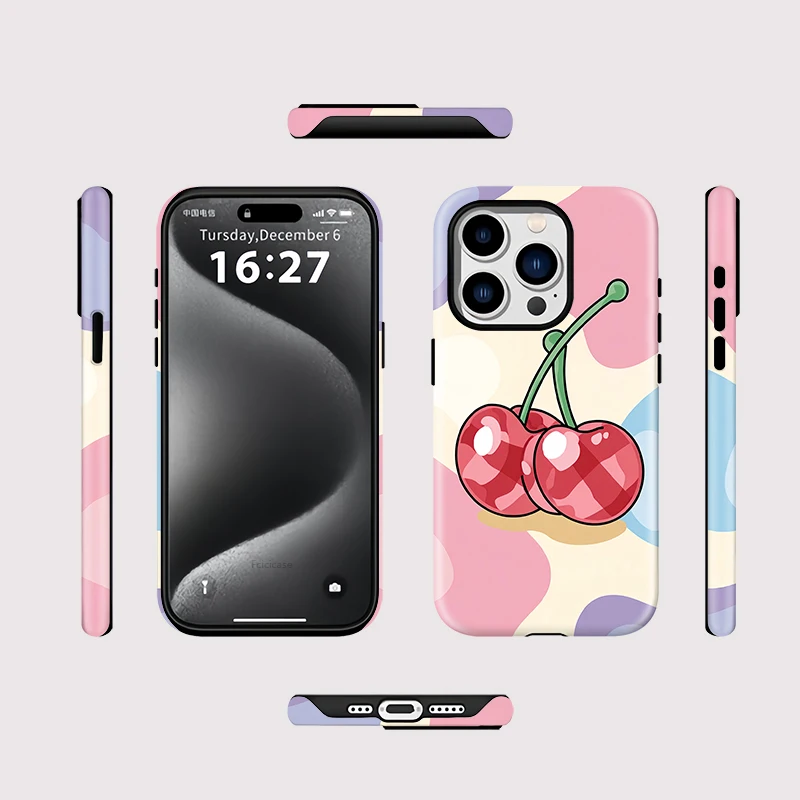 Fashion Cherry Magnetic Soft Case iPhone 16 - View 2