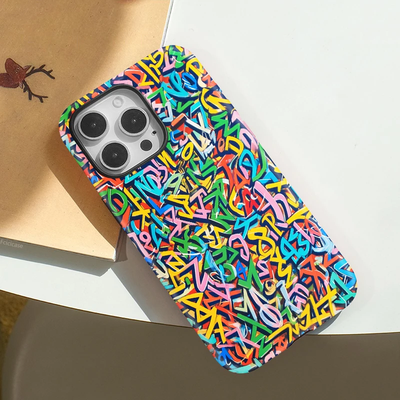 Colorful Numbers Acrylic Magnetic Case iPhone 16 Plus - View 3