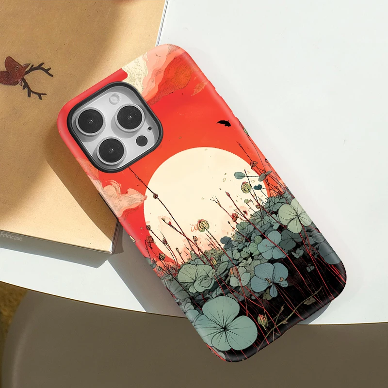 Soft Silicone Floral Shockproof Case iPhone 15 Pro Max - View 3
