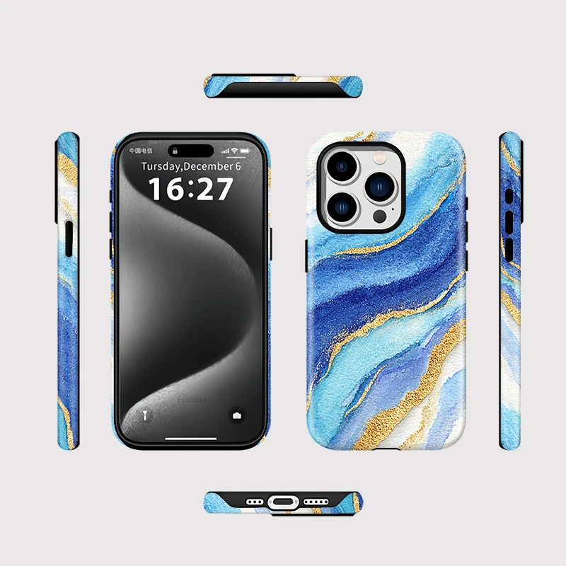 Marble Pattern Magnetic Case iPhone 16 - View 2