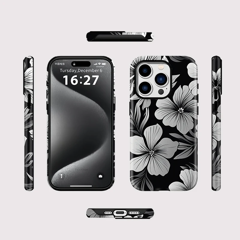 Flower Print Shockproof Case iPhone 16 Pro - View 2