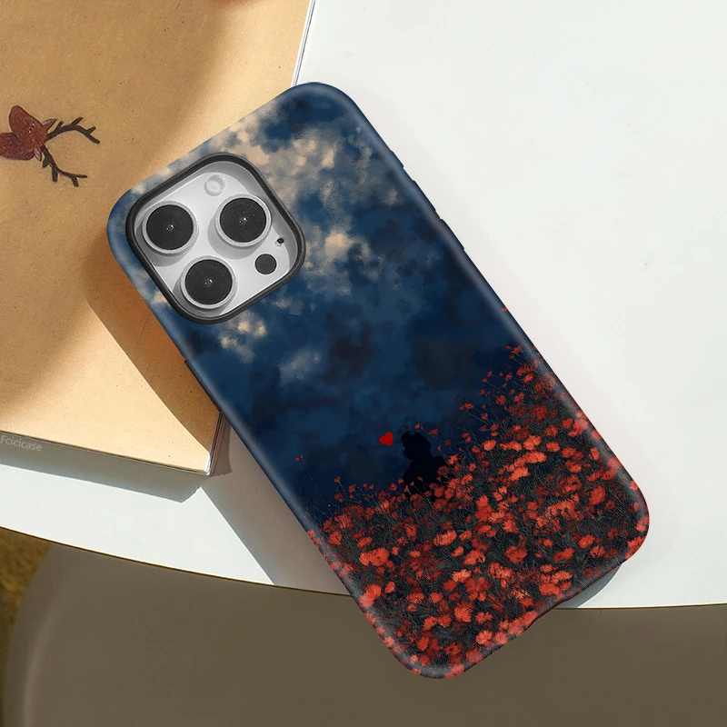 Vintage Flower Print Case iPhone 16 - View 3