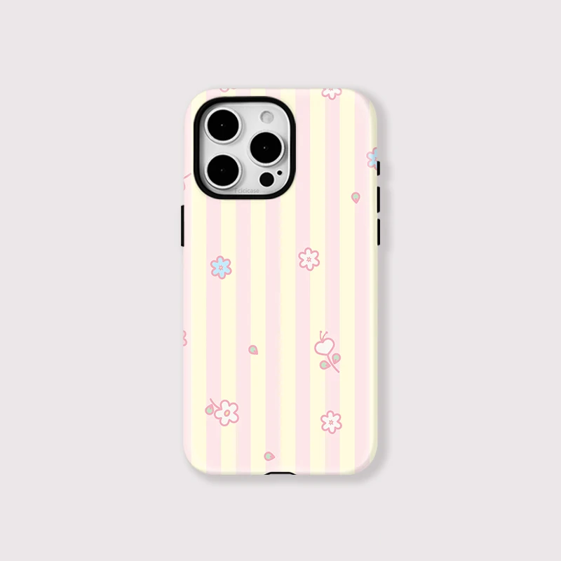 Flower Stripe Magnetic Acrylic Case iPhone 16 Pro Max - View 1