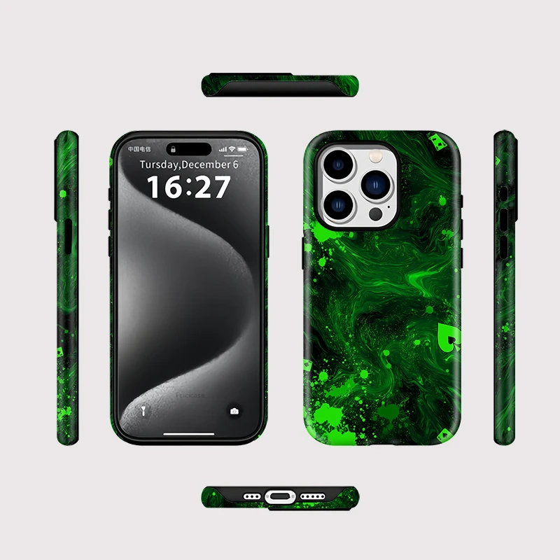 Anti-slip Painting PC Case iPhone 15 - View 2