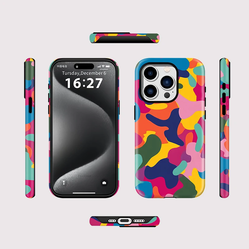 Colorful Pattern MagSafe PC Case iPhone 16 Pro Max - View 2