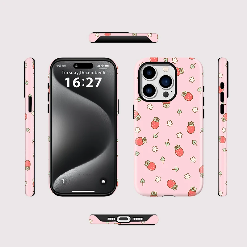 Strawberry 2-in-1 Shockproof Case iPhone 16 - View 2