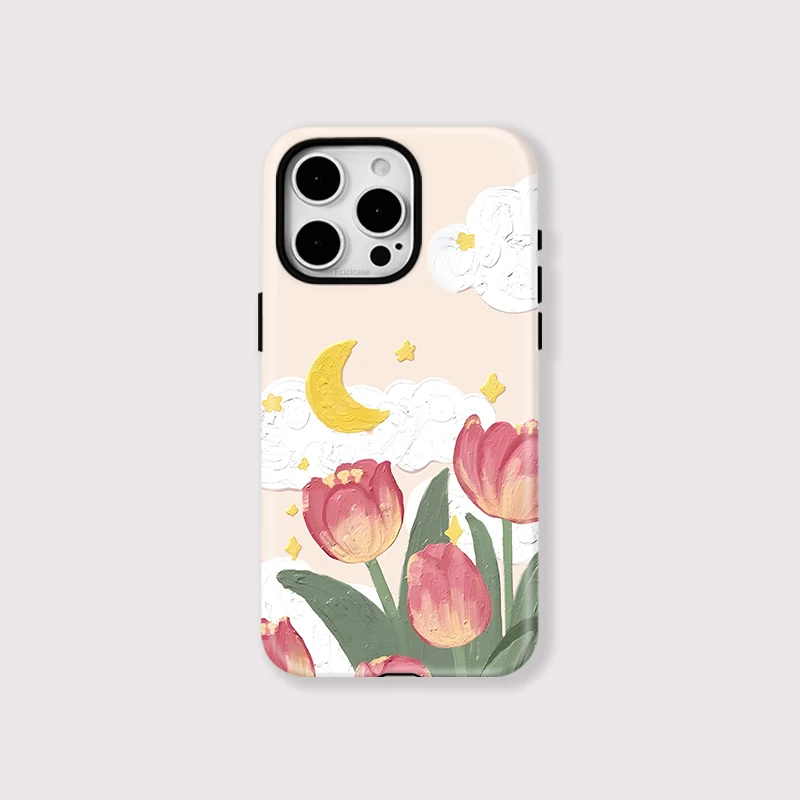 Flower Moon Stars Magnetic Case iPhone 15 Pro Max - View 1