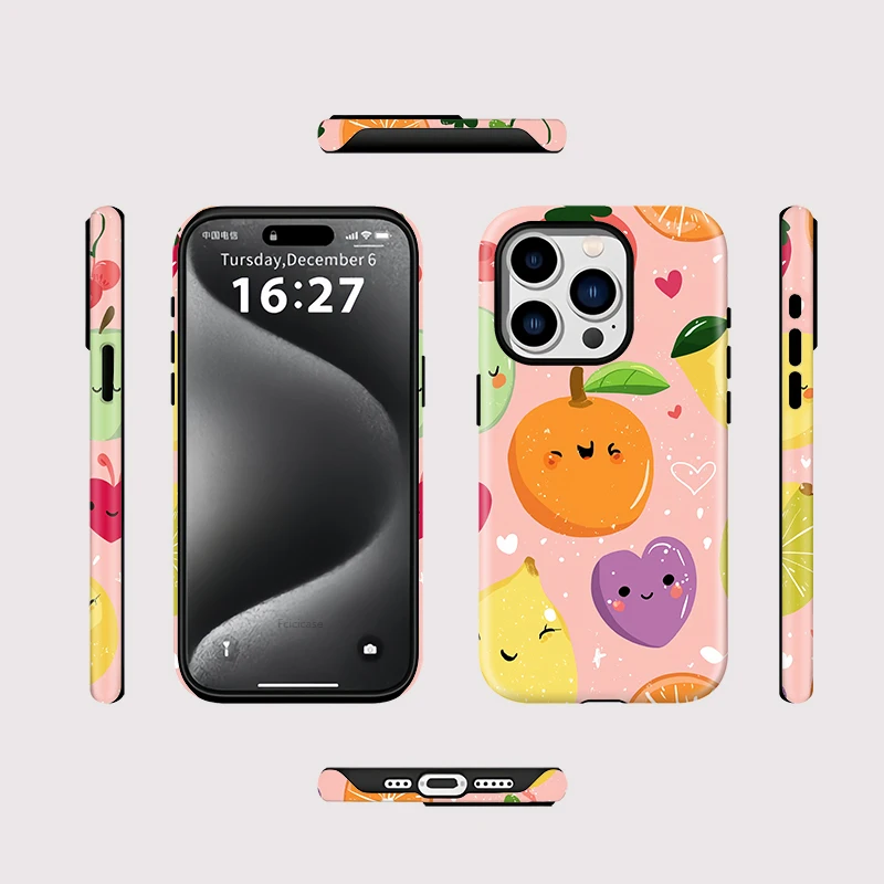 Luxury Love Heart Fruits Wireless Case - iPhone 15 Pro - View 2
