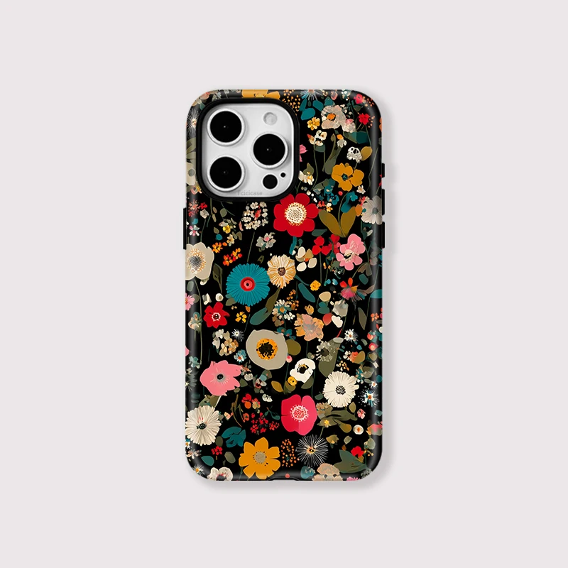 Flower Painting Silicone Case iPhone 15 Pro Max - View 1