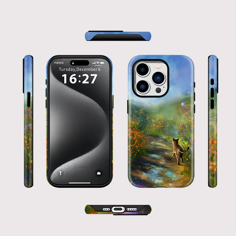 Love Heart Grid MagSafe Shockproof Case for iPhone 16 Pro - View 2