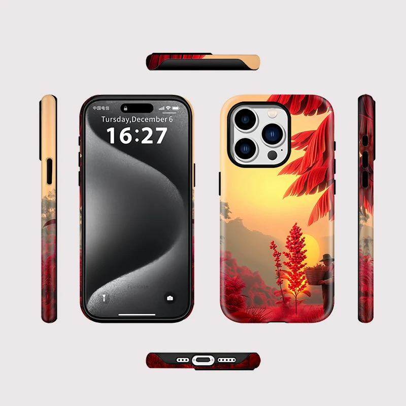 Mountain Scenery Matte Shell Case iPhone 15 Plus - View 2