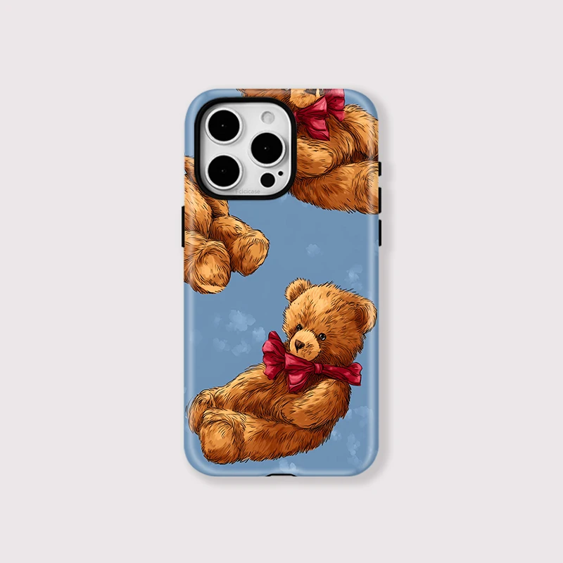 Cute Bear Acrylic Magnetic Case iPhone 16 Pro Max - View 1