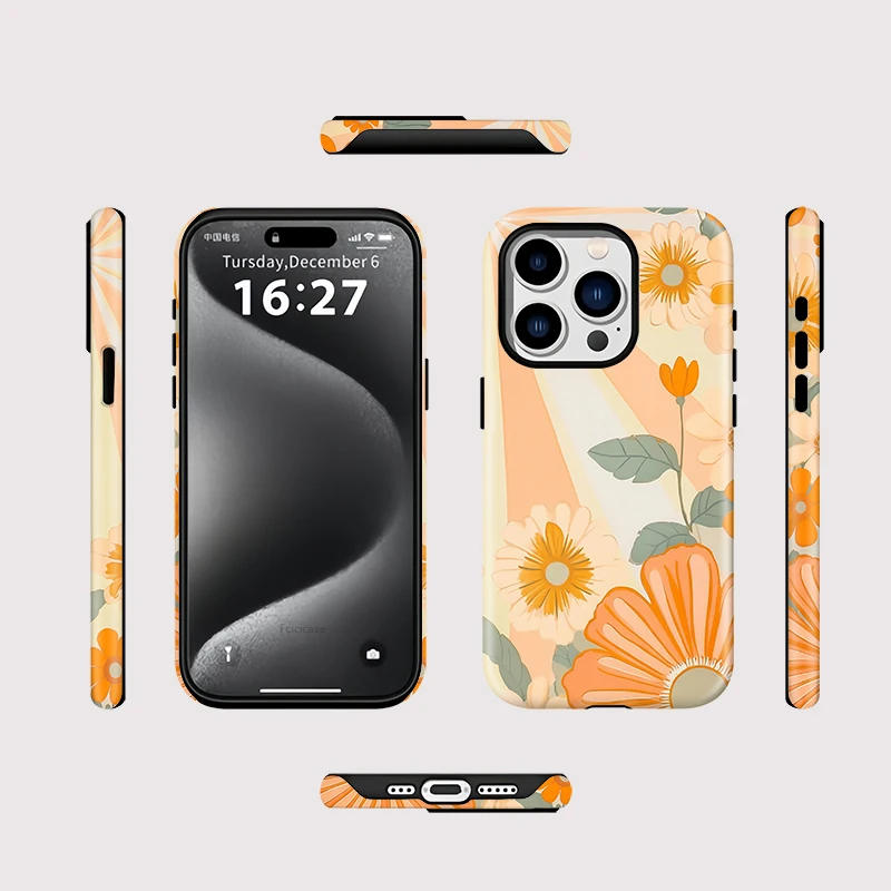 Luxury Fashion Flower Shockproof Case iPhone 15 Pro Max - View 2