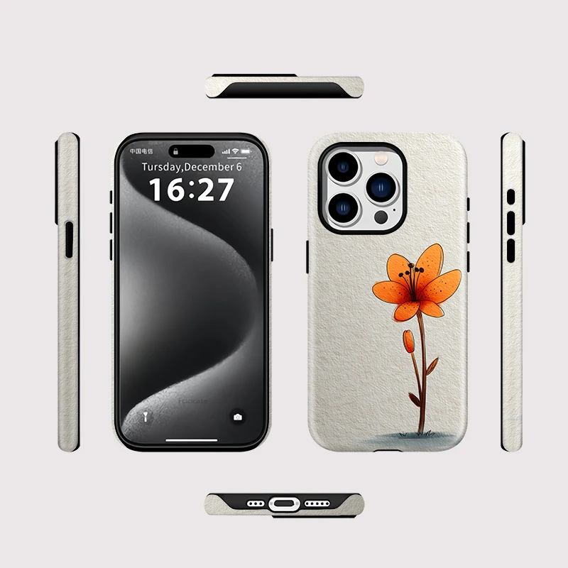 Flower Acrylic TPU Magnetic Case iPhone 16 Pro Max - View 2