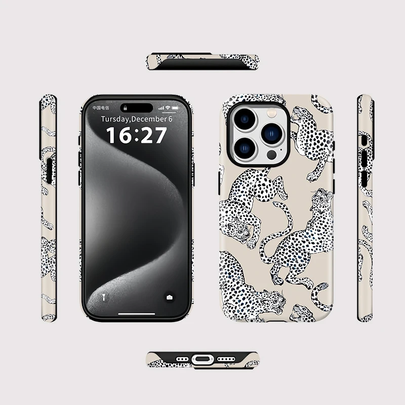 Leopard Animals PC Case iPhone 16 - View 2