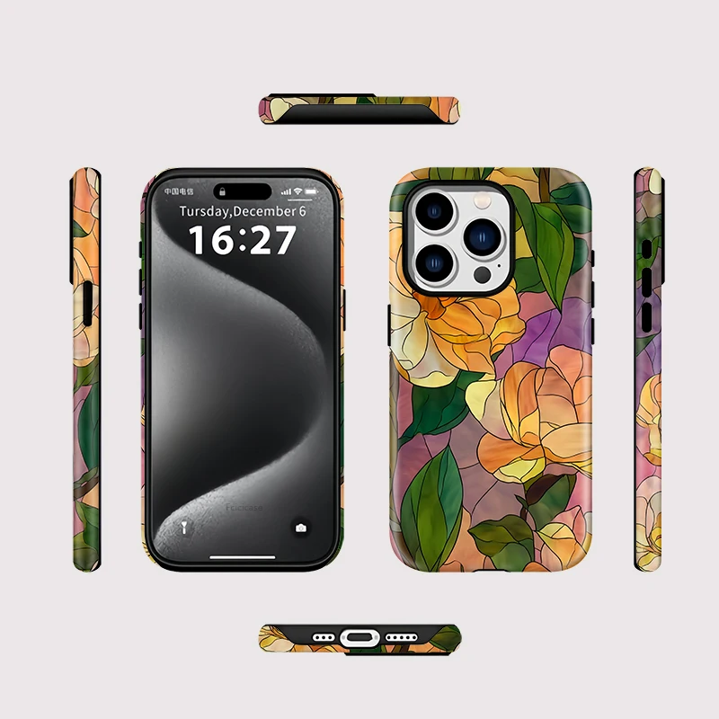 Flowers Shockproof MagSafe Case iPhone 16 Pro Max - View 2