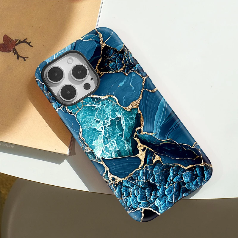 Luxury Marble Soft Magnetic Case iPhone 15 Pro Max - View 3