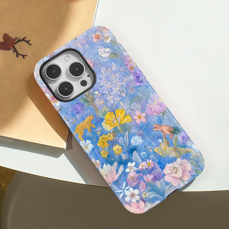 MagSafe Animals Flower Print Case iPhone 16 Pro Max - View 3
