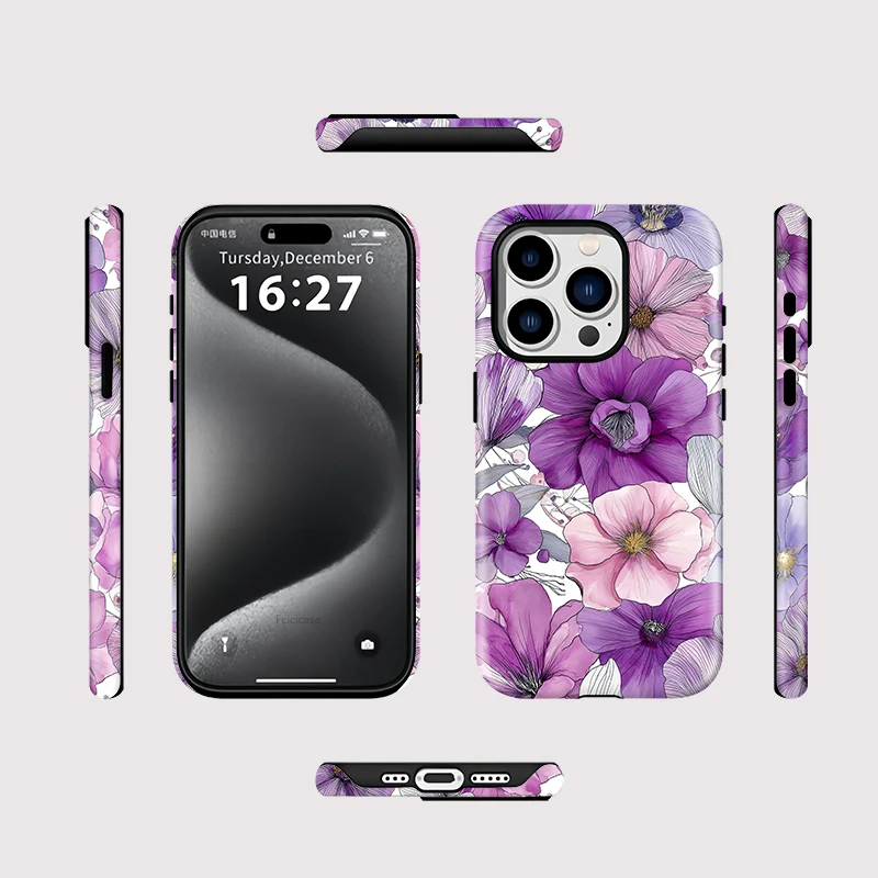 Beautiful Flower Acrylic Case iPhone 16 - View 2