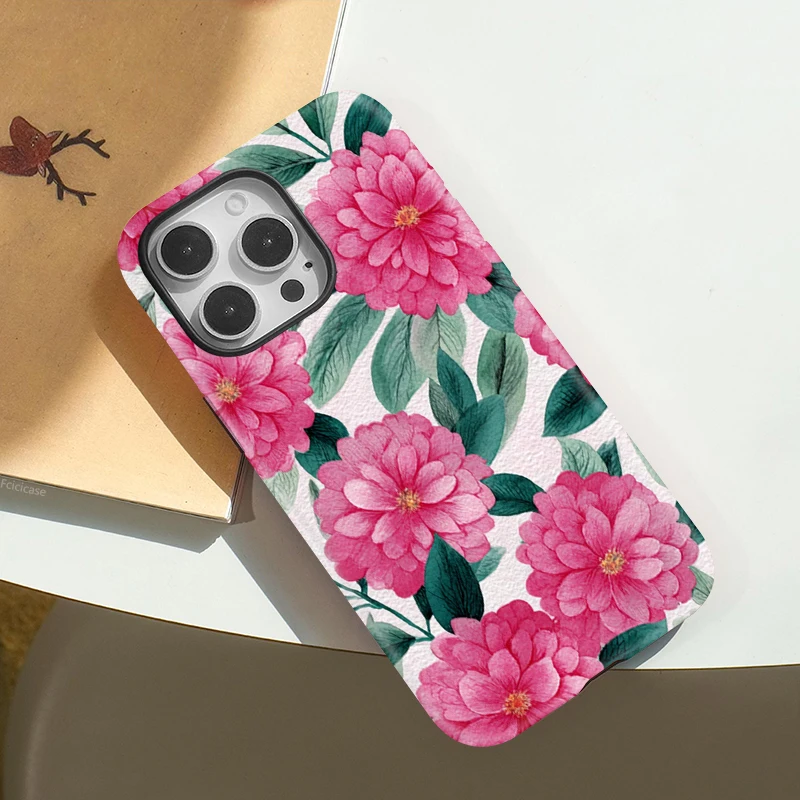 Luxury Flower Shockproof PC Case iPhone 15 Plus - View 3