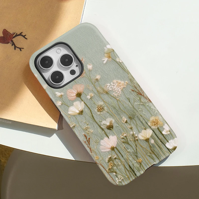 Fashion Floral Flowers Print Case iPhone 16 Pro Max - View 3