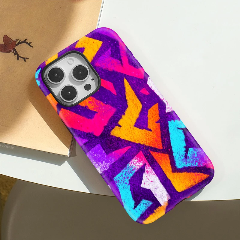 Colorful Art Painting Matte Case iPhone 16 - View 3