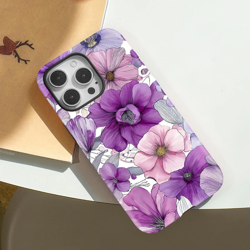 Beautiful Flower Acrylic Case iPhone 16 - View 3