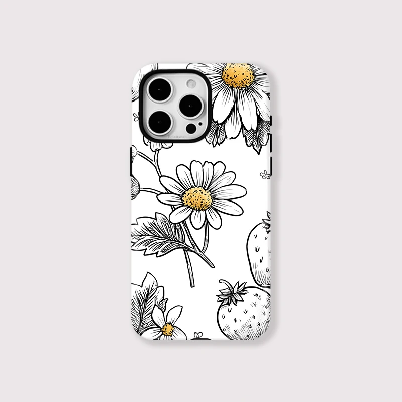 Fashion Flower PC Acrylic Case iPhone 15 Plus - View 1