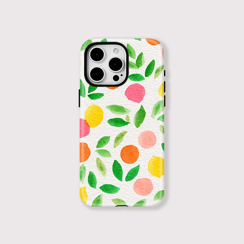 Lemon Leaves Shockproof Case iPhone 16 Pro Max - View 1