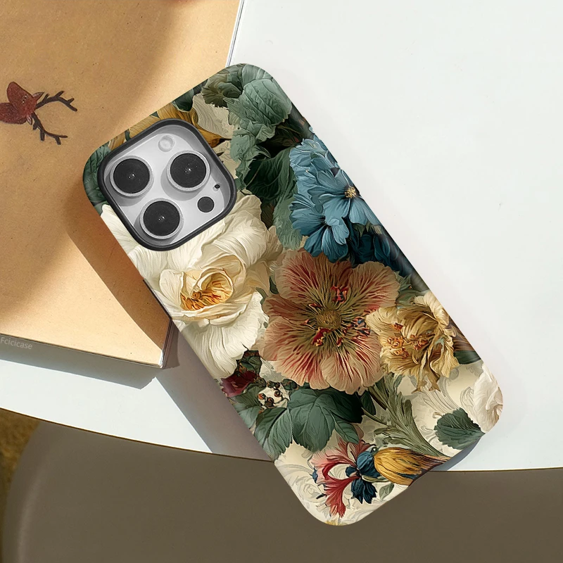 Hard Matte Flower Case iPhone 16 Plus - View 3