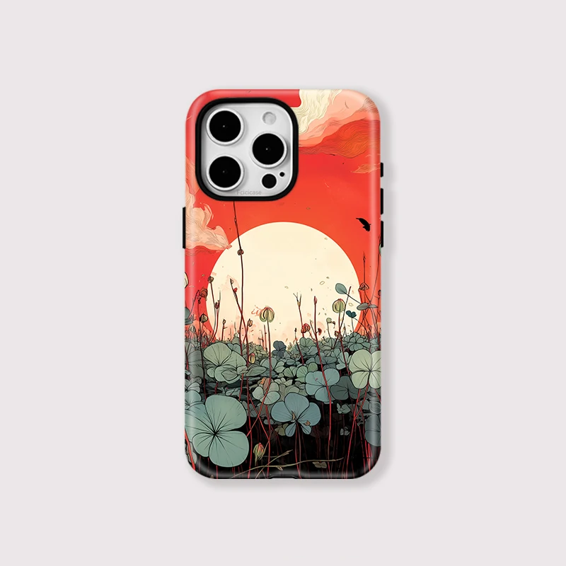 Soft Silicone Floral Shockproof Case iPhone 15 Pro Max - View 1
