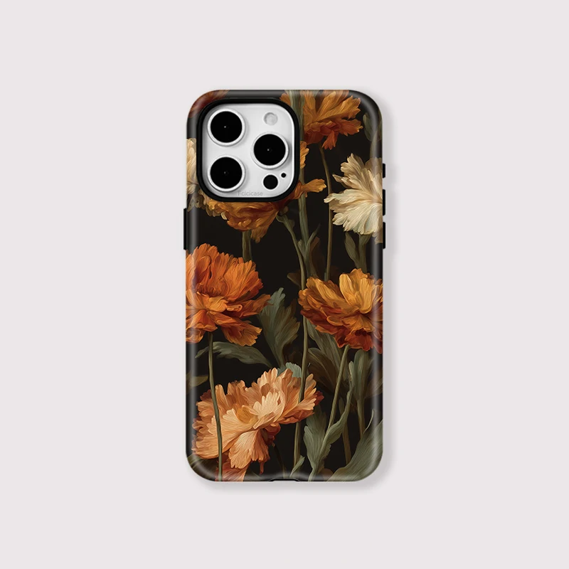 Luxury Matte Vintage Flower Case iPhone 15 Pro Max - View 1