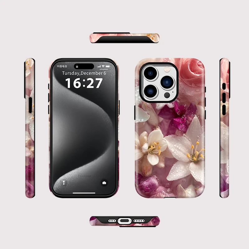 Flower Print Wireless Case iPhone 16 Pro Max - View 2