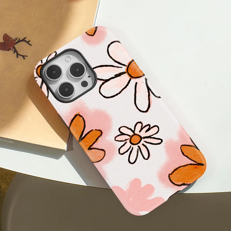 Matte Acrylic Flower Magnetic Case iPhone 16 Pro Max - View 3