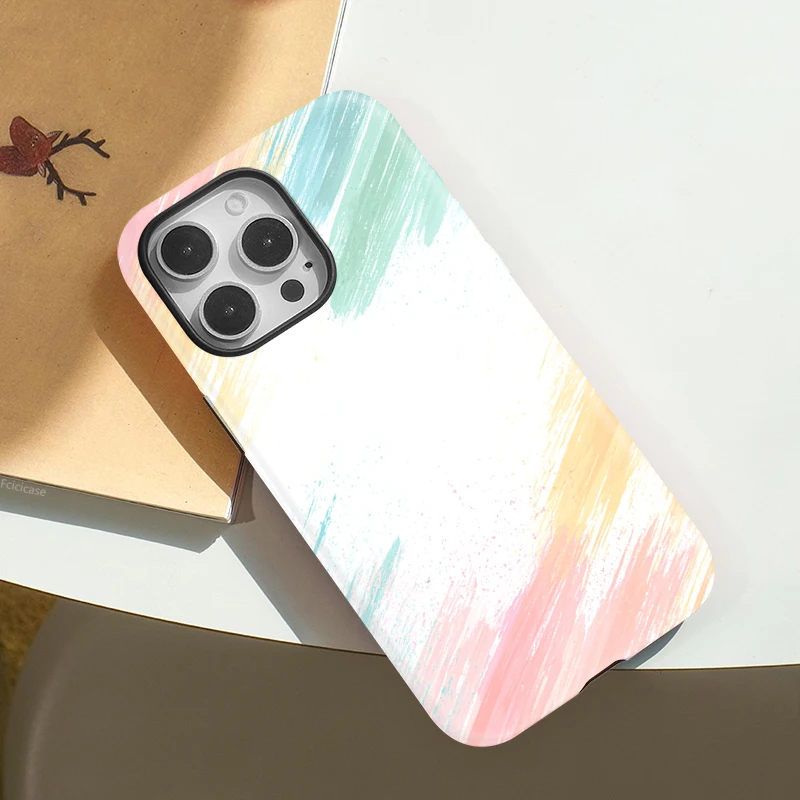 Colorful Painting 2-in-1 Shockproof Case iPhone 15 Pro Max - View 3