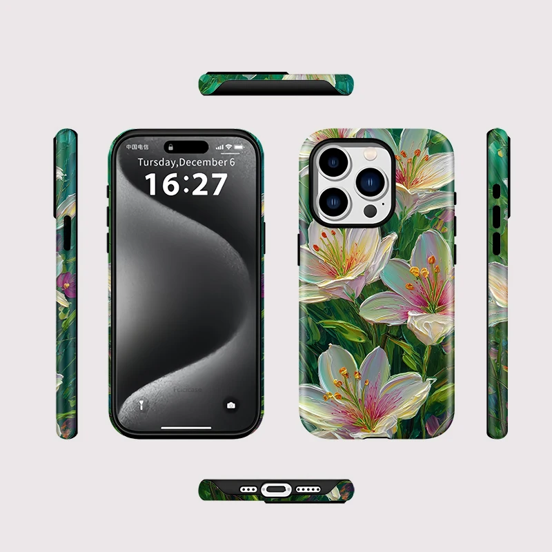 Flower Acrylic Magnetic Shockproof Case iPhone 16 Pro Max - View 2