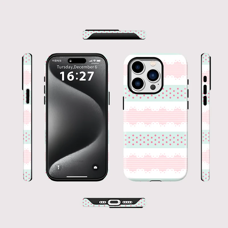 Luxury Stars Stripe PC Case iPhone 15 Pro Max - View 2