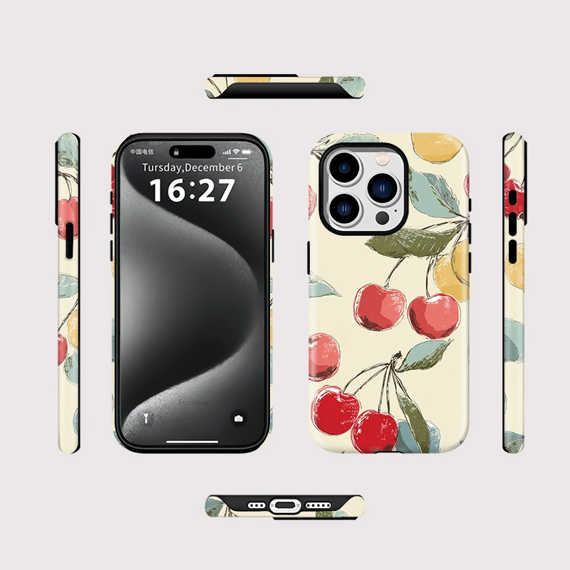 Floral Lemon Wireless Charging Case for iPhone 15 Pro - View 2