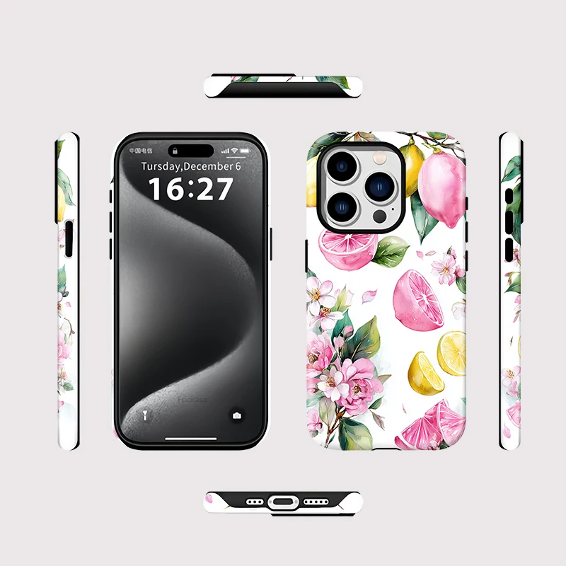 Luxury Flower Fruits Case iPhone 16 - View 2