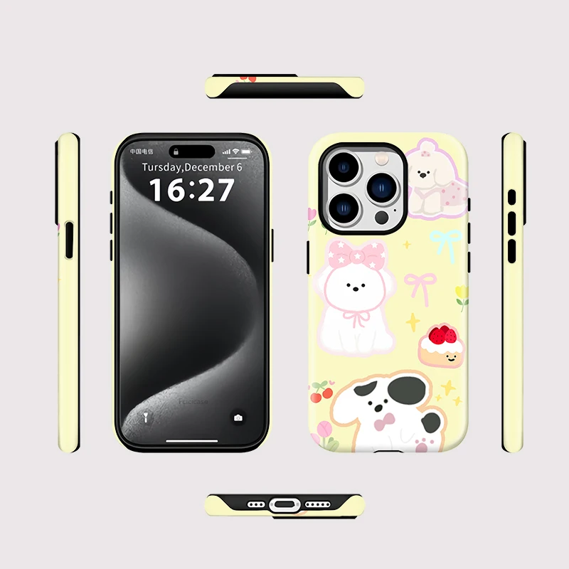 Hard PC Dogs Pattern Case iPhone 15 Pro Max - View 2