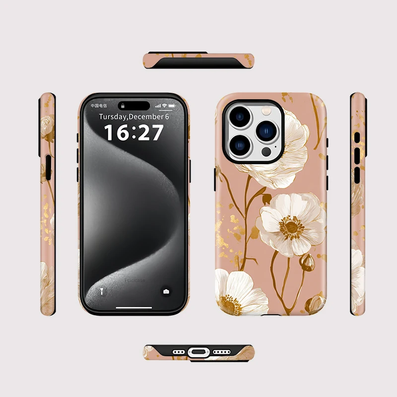 Vintage Flower Magnetic Case iPhone 15 Plus - View 2