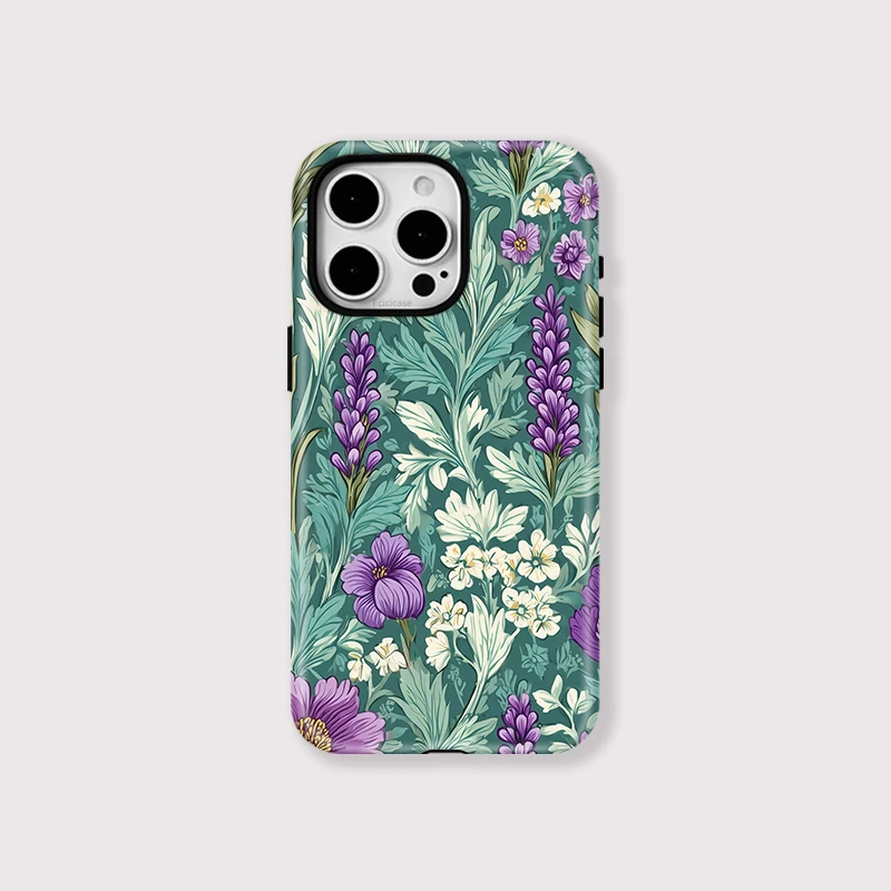 Flower Leaves Matte Wireless Case iPhone 15 Pro Max - View 1