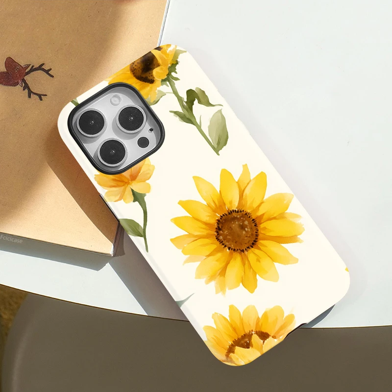 Sunflower Wireless Charging Case iPhone 16 - View 4
