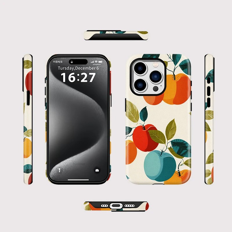 Apples Print Matte Acrylic Case iPhone 16 - View 2
