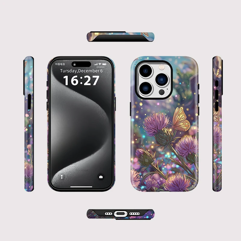 Flower Butterfly PC Case iPhone 16 Plus - View 2
