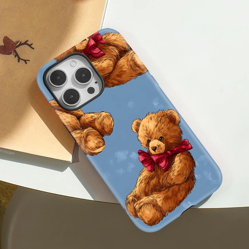 Cute Bear Acrylic Magnetic Case iPhone 16 Pro Max - View 3